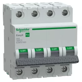   EASY9 PRO Kismegszakító, 4P, C, 63A 4 pólusú EZ9F57463 Schneider