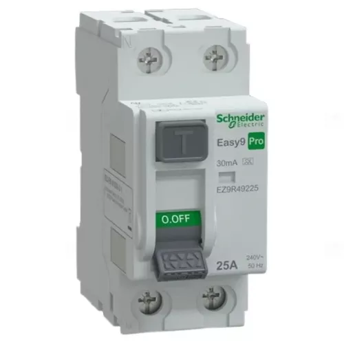 EASY9 PRO Áram-védőkapcsoló, A osztály, 2P, 25A, 30mA Fí-relé EZ9R49225 Schneider