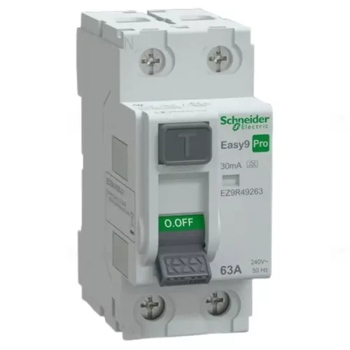 EASY9 PRO Áram-védőkapcsoló, A osztály, 2P, 63A, 30mA Fí-relé EZ9R49263 Schneider
