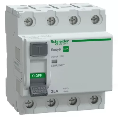 EASY9 PRO Áram-védőkapcsoló, A osztály, 4P, 25A, 30mA Fí-relé EZ9R49425 Schneider