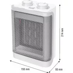 HOME FK50 kerámia fűtőtest, max. 1500 W, 2 fokozat, termosztát, 3 üzemmód, PTC fűtőelem