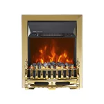 HOME FKK25G szabadon álló elektromos látványkandalló, max. 2000 W, LED lángeffekt, 2 fokozat, mechanikus vezérlés, arany díszítés