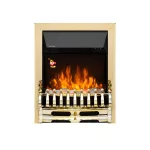 HOME FKKI25G beépíthető elektromos látványkandalló, max. 2000 W, LED fényeffekt, 2 fokozat, távirányító, heti időzítés, arany díszítés