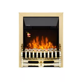   HOME FKKI25G beépíthető elektromos látványkandalló, max. 2000 W, LED fényeffekt, 2 fokozat, távirányító, heti időzítés, arany díszítés