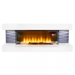 Home FKK 10 szabadon álló elektromos kandalló, panoráma, 1000W/2000W, fehér, 8 tűztér világítási mód