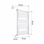 HOME FKTW345W fali elektromos törölközőszárító, 345 W, visszajelző LED, 4 program, IPX1, 2 zónás vezérlés, fehér színű
