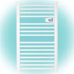 Home FKTW 501 fali elektromos törölközőszárító, 500W, LCD, fehér