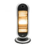 Home KF 231 álló elektromos halogén hősugárzó fűtőtest, 400W/800W/1200W, oszcillálás, IP20 védelem, fekete/ezüst, FK_231