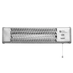 Home FK 24 falra szerelhető elektromos karccsöves fűtőtest, 600W/1200W,  IPX4 védelem, ezüst, FK_24
