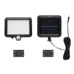 Home FLP250SOLAR napelemes LED reflektor, 250 lm, PIR mozgásérzékelő, 120° 5m, 56 db hidegfehér SMD LED, energiatakarékos, műanyag, IP44, FLP250SOLAR