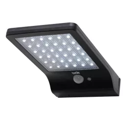   Home FLP300SOLAR napelemes LED reflektor, 300 lm, PIR mozgásérzékelő, 120° 5m, 36 db hidegfehér SMD LED, energiatakarékos, műanyag, IP44, FLP300SOLAR