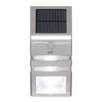 Home FLP30SOLAR napelemes LED lámpa, 30 lm, PIR mozgásérzékelő, 3-5m, 2 db hidegfehér SMD LED, energiatakarékos, fém + műanyag, IP44, FLP30SOLAR