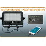 Home FLP 1100 SOLAR, szolárpaneles LED reflektor, PIR mozgásérzékelő, 1100 lm, 6000 K, 7200 mAh, FLP_1100_SOLAR