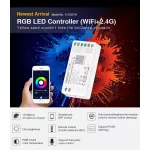 MiLight 3 az 1-ben WI-FI RGB/RGBW/RGB+CCT LED zóna vezérlő FUT037W+ DC12-24V - 12A