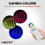 MiLight 3 az 1-ben WI-FI RGB/RGBW/RGB+CCT LED zóna vezérlő FUT037W+ DC12-24V - 12A