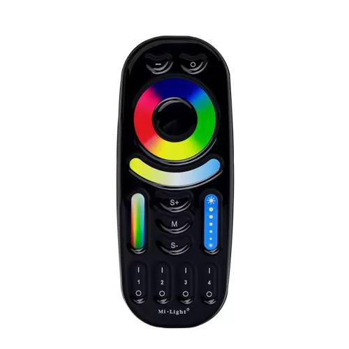 MiLight 4 zónás RGB+CCT távirányító FUT092, MiLight világító burkolat Fekete