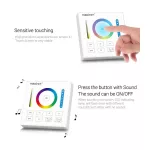 MiLight FUTB0 RGB+CCT fali vezérlő távirányító 3V Elemes, Mi-Light Smart panel