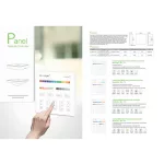 MiLight FUTB3B RGB+W 4 zónás fali vezérlő, távirányító 3V Elemes, Mi-Light Smart panel, fekete