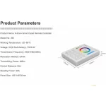 MiLight FUTB8 RGB+CCT 8 zónás fali vezérlő távirányító 3V Elemes, Mi-Light Smart panel