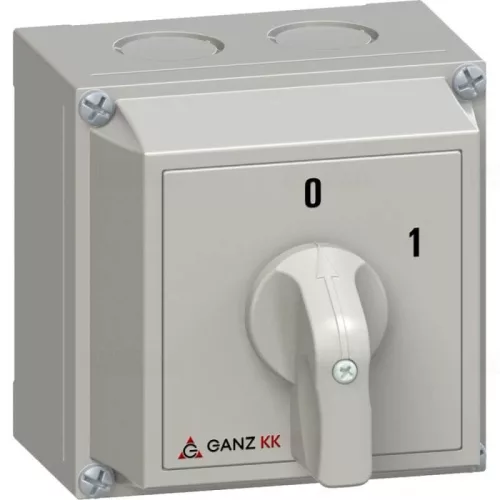 GANZ KKM-0-20-6002 kapcsoló, be-ki, 0-1, 3p IP65 tokozott kapcsoló
