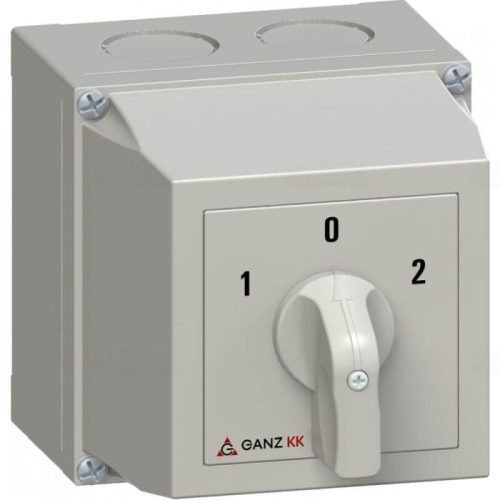 GANZ KKM-0-20-6006 átkapcsoló, 1-0-2, 3p IP65 tokozott kapcsoló
