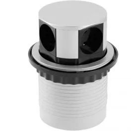   GTV ASZTALBA SÜLLYESZTHETŐ IRODAI ELOSZTÓ, IP20, 4x230V, Alumínium, ÁTM: 100 MM, 1,5M kábellel, GTV-AE-BPW4S100-53