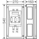 HENSEL FP4312 NH biztosító szekrény