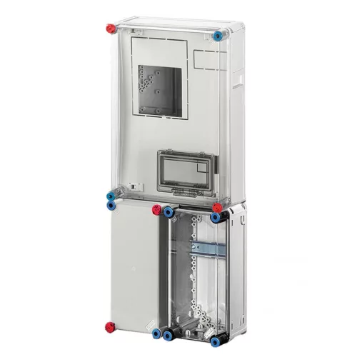 HENSEL BASIC HB3000FFD fogyasztásmérő szekrény, 1 vagy 3 fázisú mérő számára, földkábeles csatlakozásra 300x750x185mm