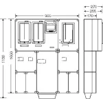 HENSEL HB333KF-U Fogyasztásmérő szekrény