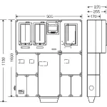 HENSEL HB333KF4D-U Fogyasztásmérő szekrény