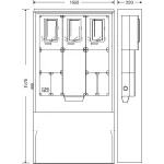 HENSEL HB333KFE4D-U Fogymérő szekrény szabadtéri