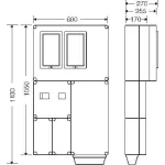 HENSEL HB33K0F-U Fogyasztásmérő szekrény