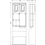 HENSEL HB33K0FE-U Fogymérő szekrény szabadtéri
