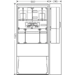 HENSEL HB33K0FFEM Szabadtéri mérőszekrény 2x3f