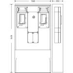HENSEL HCS421+MFE Csoportos mérőhely szabadtéri