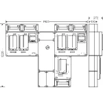 HENSEL HCS422+1+MF Csoportos mérőhely