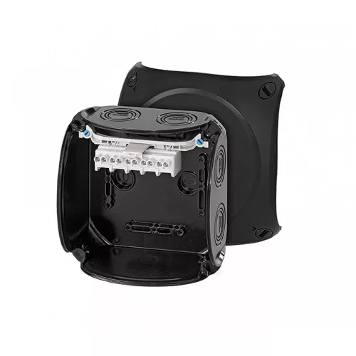 HENSEL KF0604B Időjárásálló kábelösszekötő doboz, fekete