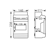 HENSEL KV1506 Kisautomata doboz IP54