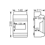 HENSEL KV1606 Kisautomata doboz IP54
