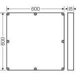 HENSEL MiZR8 Emelőkeret 600x600mm szekrényekhez