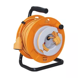   Home HJR 24-30 kábeldob, 27 + 3 m, IP20 kivitel, H05VV-F 3G1,0 mm2 kábel, védőkapcsoló, max. 2300 W, fém talp, HJR_24-30