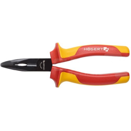 Högert Rádiós fogó hajlított 200 mm, 1000V, VDE HT1P923