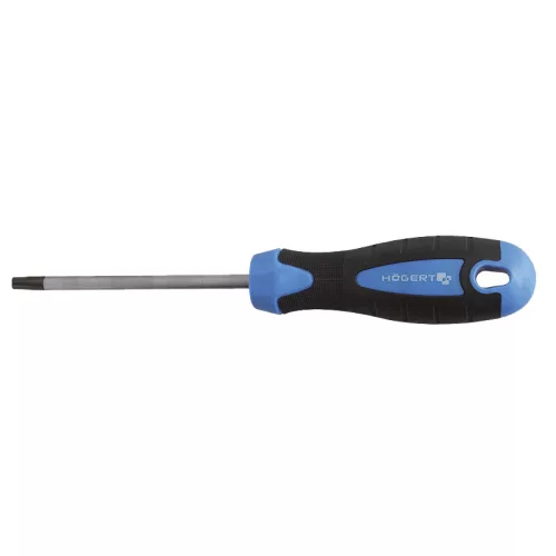 Högert TORX csavarhúzó hatszögű, kétkomponensű markolat, T8x75 mm, S2 acélötvözet HT1S051
