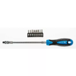   Högert Flexibilis szárú csavarhúzó cserélhető BIT fejekkel, 1/4", 180mm, CrV, 8db BIT (PH1, PH2, PH3, T1 HT1S090