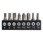 Högert Flexibilis szárú csavarhúzó cserélhető BIT fejekkel, 1/4", 180mm, CrV, 8db BIT (PH1, PH2, PH3, T1 HT1S090