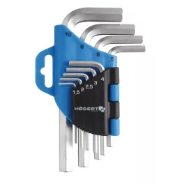 Högert Imbuszkulcs készlet, 9 db-os, CrV HT1W802