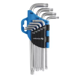  Högert TORX kulcskészlet, CrV, T10 és T50 közötti méret  9 db / blister HT1W814