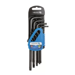   Högert TORX kulcskészlet, S2 acél, T10 és T50 közötti méret  9 db / blister HT1W816