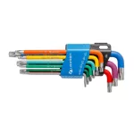 Högert TORX kulcskészlet, színkódolással, S2 acél, T10 és T50 közötti méret  9 db / blister HT1W817
