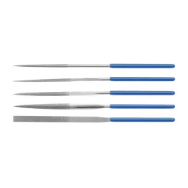   Högert Gyémánt tűreszelő szett, 5 db-os, 140 mm, A3 acél, ergonomikus markolat HT3B808
